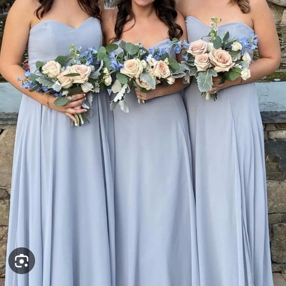 Hayley Paige Bridesmaid Dress Size XS/0 Cornflower Blue - Picture 8 of 14